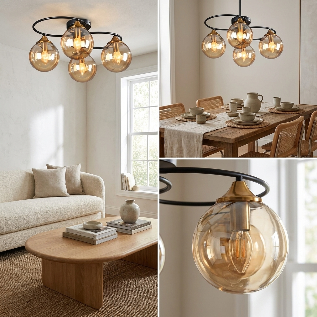The Vintage Halo Ceiling Light lifestyle image - Higgsfield lux20v1 - a18