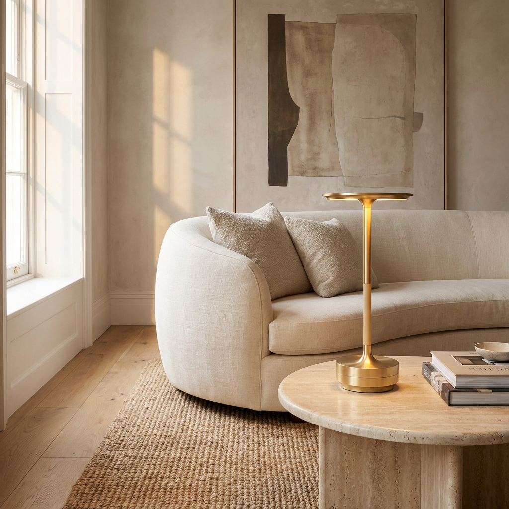 Savoy Elegance Wireless Table Lamp lifestyle image - Higgsfield lux20v1 - a5