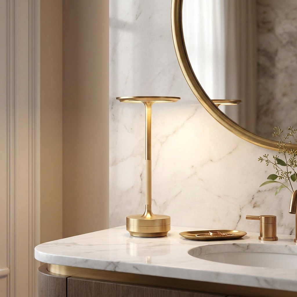 Savoy Elegance Wireless Table Lamp lifestyle image - Higgsfield lux20v1 - a12