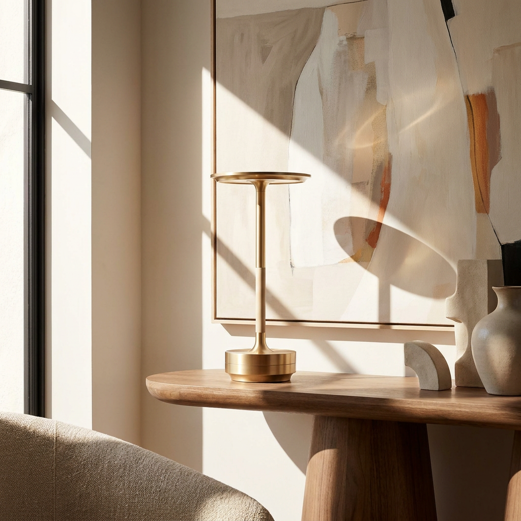 Savoy Elegance Wireless Table Lamp lifestyle image - Higgsfield lux20v1 - a16