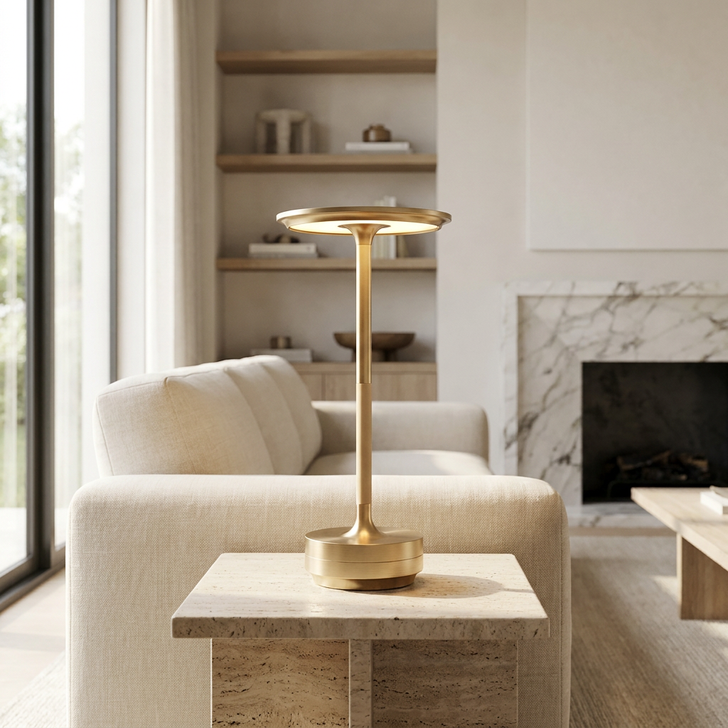 Savoy Elegance Wireless Table Lamp lifestyle image - Higgsfield lux20v1 - a17