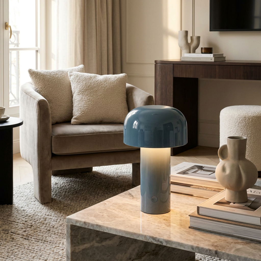Wireless Mushroom Lantern Light lifestyle image - Higgsfield lux20v1 - a14