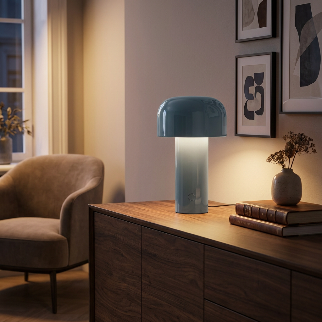 Wireless Mushroom Lantern Light lifestyle image - Higgsfield lux20v1 - a15