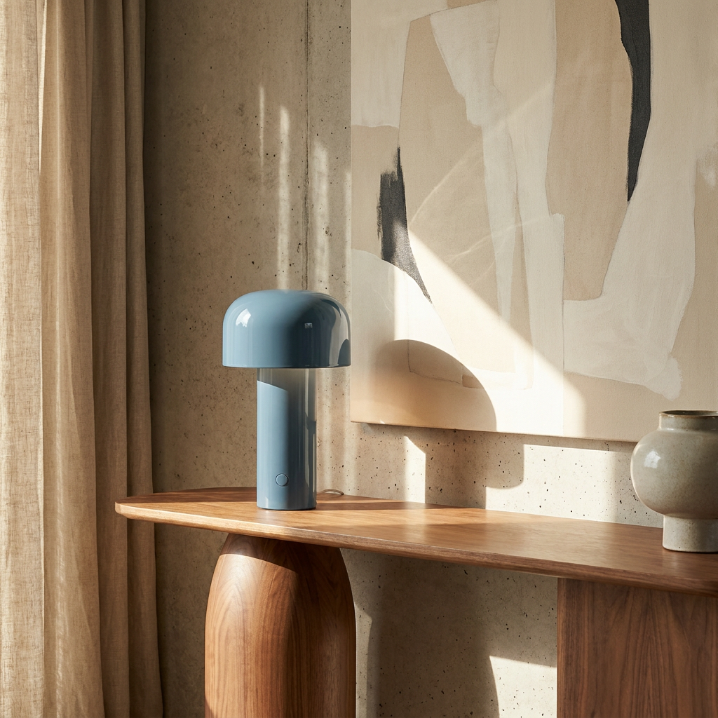 Wireless Mushroom Lantern Light lifestyle image - Higgsfield lux20v1 - a16