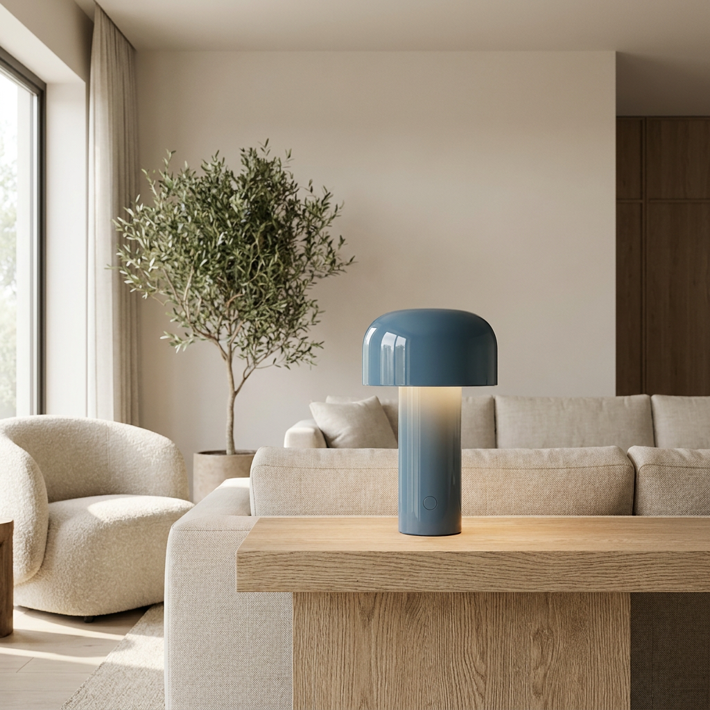 Wireless Mushroom Lantern Light lifestyle image - Higgsfield lux20v1 - a17