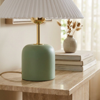 Tide Burst Ceramic Table Lamp with Fabric Shade lifestyle image - Higgsfield lux20v1 - a4
