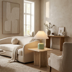 Tide Burst Ceramic Table Lamp with Fabric Shade lifestyle image - Higgsfield lux20v1 - a5