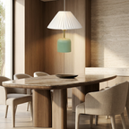 Tide Burst Ceramic Table Lamp with Fabric Shade lifestyle image - Higgsfield lux20v1 - a7