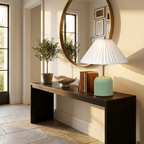 Tide Burst Ceramic Table Lamp with Fabric Shade lifestyle image - Higgsfield lux20v1 - a9
