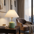 Tide Burst Ceramic Table Lamp with Fabric Shade lifestyle image - Higgsfield lux20v1 - a14