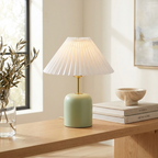 Tide Burst Ceramic Table Lamp with Fabric Shade lifestyle image - Higgsfield lux20v1 - a19