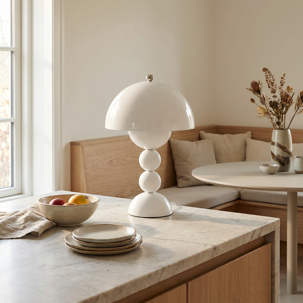 The Nordic Bud Wireless Table Lamp lifestyle image - Higgsfield lux20v1 - a10