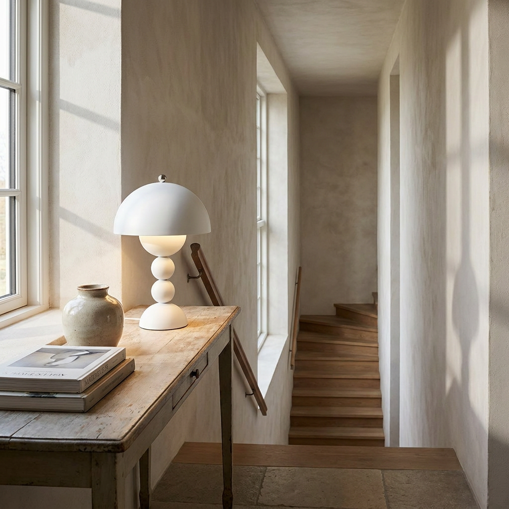 The Nordic Bud Wireless Table Lamp lifestyle image - Higgsfield lux20v1 - a11