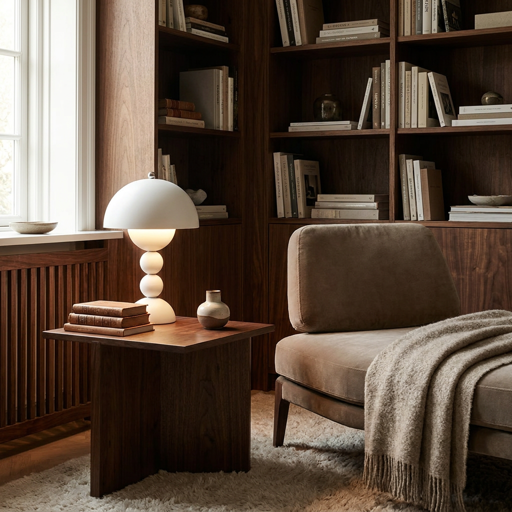 The Nordic Bud Wireless Table Lamp lifestyle image - Higgsfield lux20v1 - a13