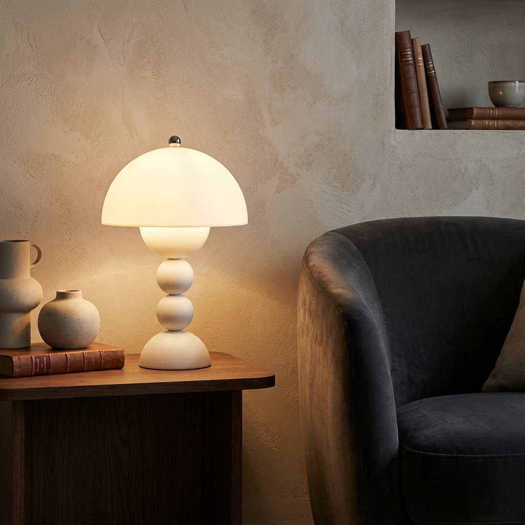 The Nordic Bud Wireless Table Lamp lifestyle image - Higgsfield lux20v1 - a15