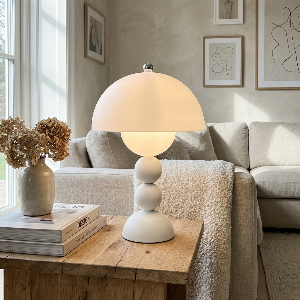The Nordic Bud Wireless Table Lamp lifestyle image - Higgsfield lux20v1 - a18