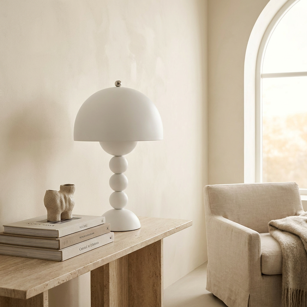 The Nordic Bud Wireless Table Lamp lifestyle image - Higgsfield lux20v1 - a19