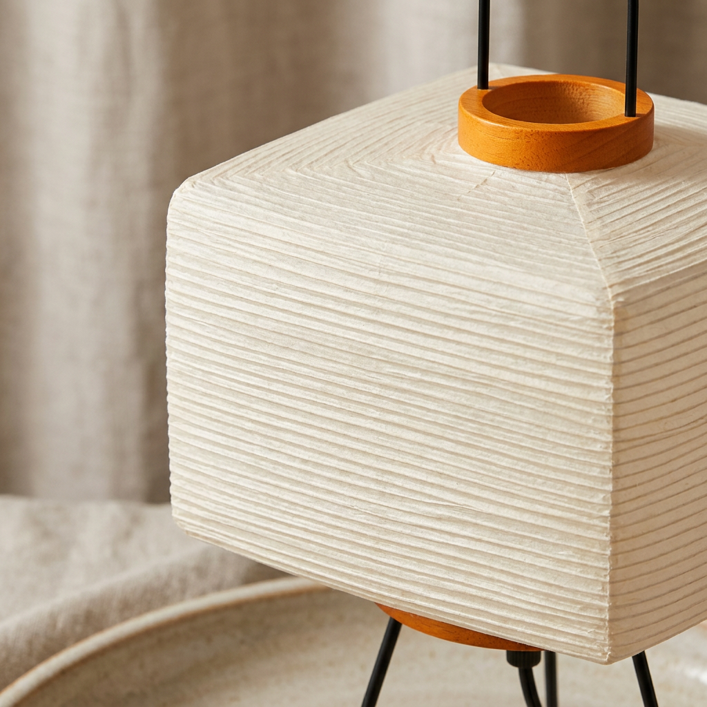 Japandi Paper Elegance Table Lamp lifestyle image - Higgsfield lux20v1 - a3