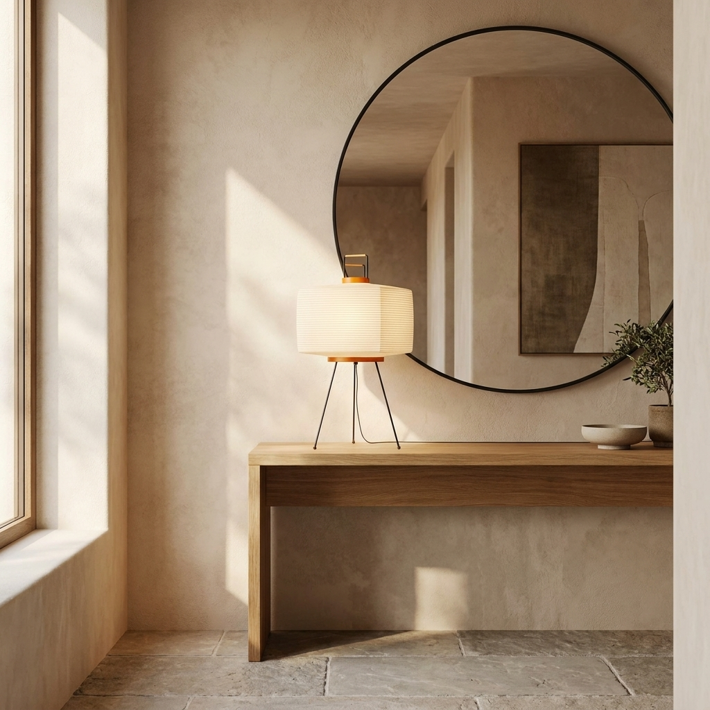 Japandi Paper Elegance Table Lamp lifestyle image - Higgsfield lux20v1 - a9