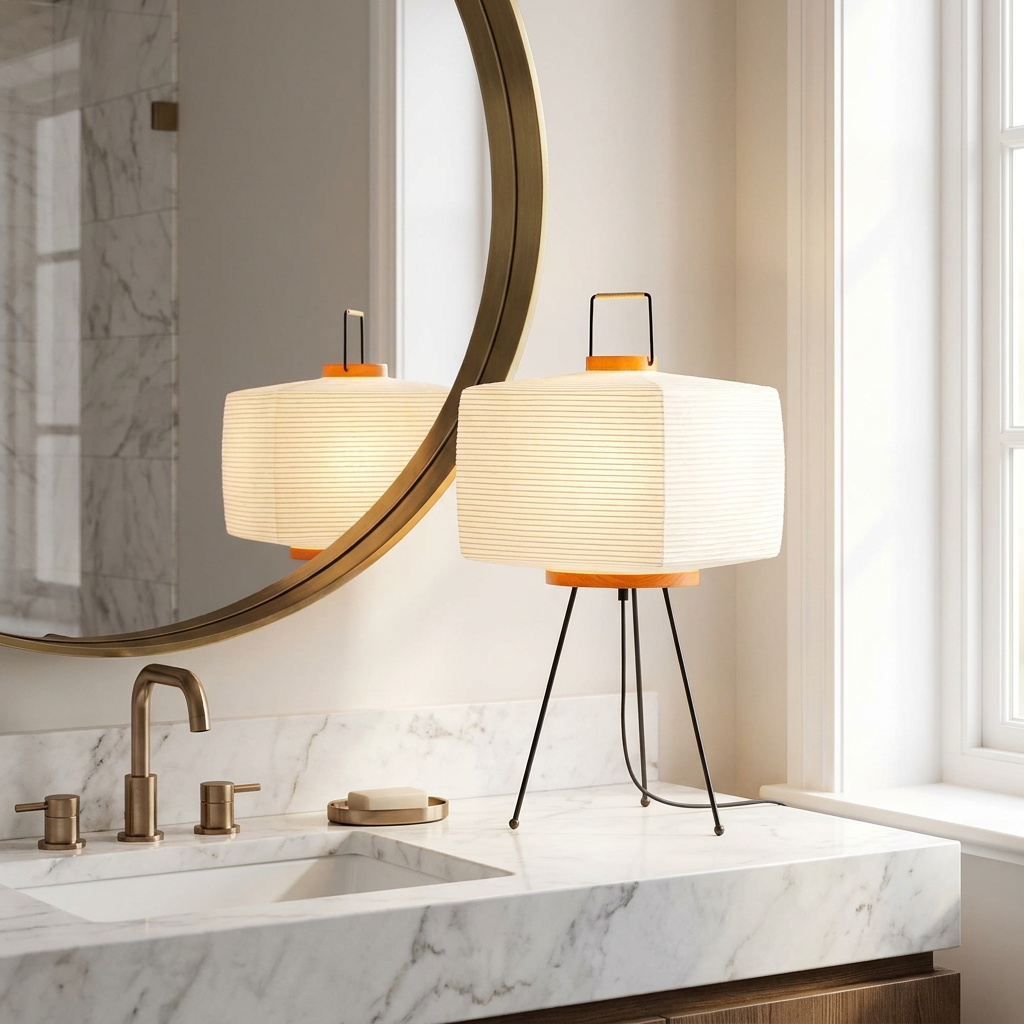 Japandi Paper Elegance Table Lamp lifestyle image - Higgsfield lux20v1 - a12
