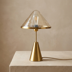 Golden Mushroom Delight Table Lamp lifestyle image - Higgsfield lux20v1 - a2