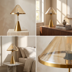 Golden Mushroom Delight Table Lamp lifestyle image - Higgsfield lux20v1 - a3