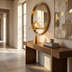 Golden Mushroom Delight Table Lamp lifestyle image - Higgsfield lux20v1 - a9
