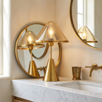 Golden Mushroom Delight Table Lamp lifestyle image - Higgsfield lux20v1 - a12