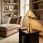 Golden Mushroom Delight Table Lamp lifestyle image - Higgsfield lux20v1 - a13