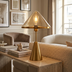 Golden Mushroom Delight Table Lamp lifestyle image - Higgsfield lux20v1 - a14