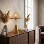 Golden Mushroom Delight Table Lamp lifestyle image - Higgsfield lux20v1 - a19