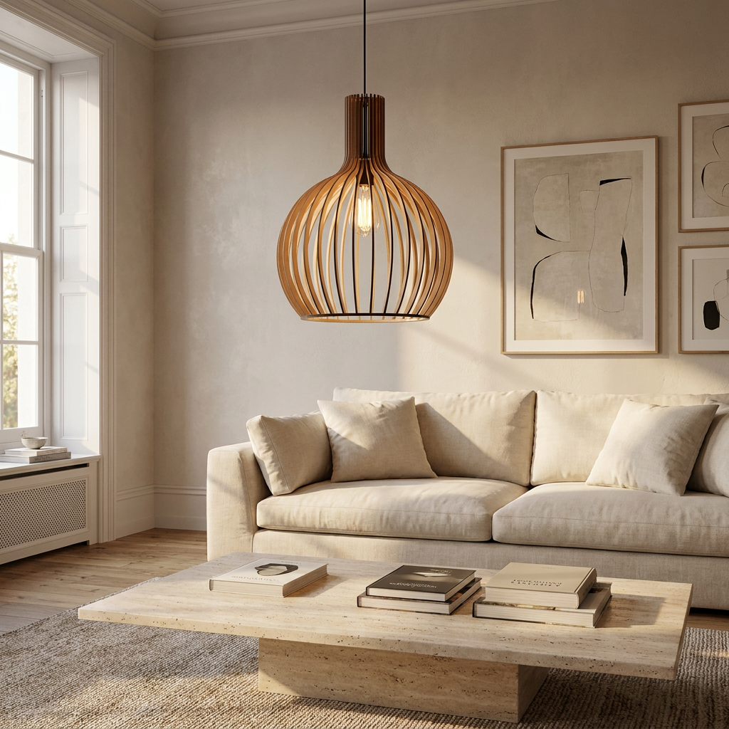 Celestial Radiance Nordic Pendant Light lifestyle image - Higgsfield lux20v1 - a5