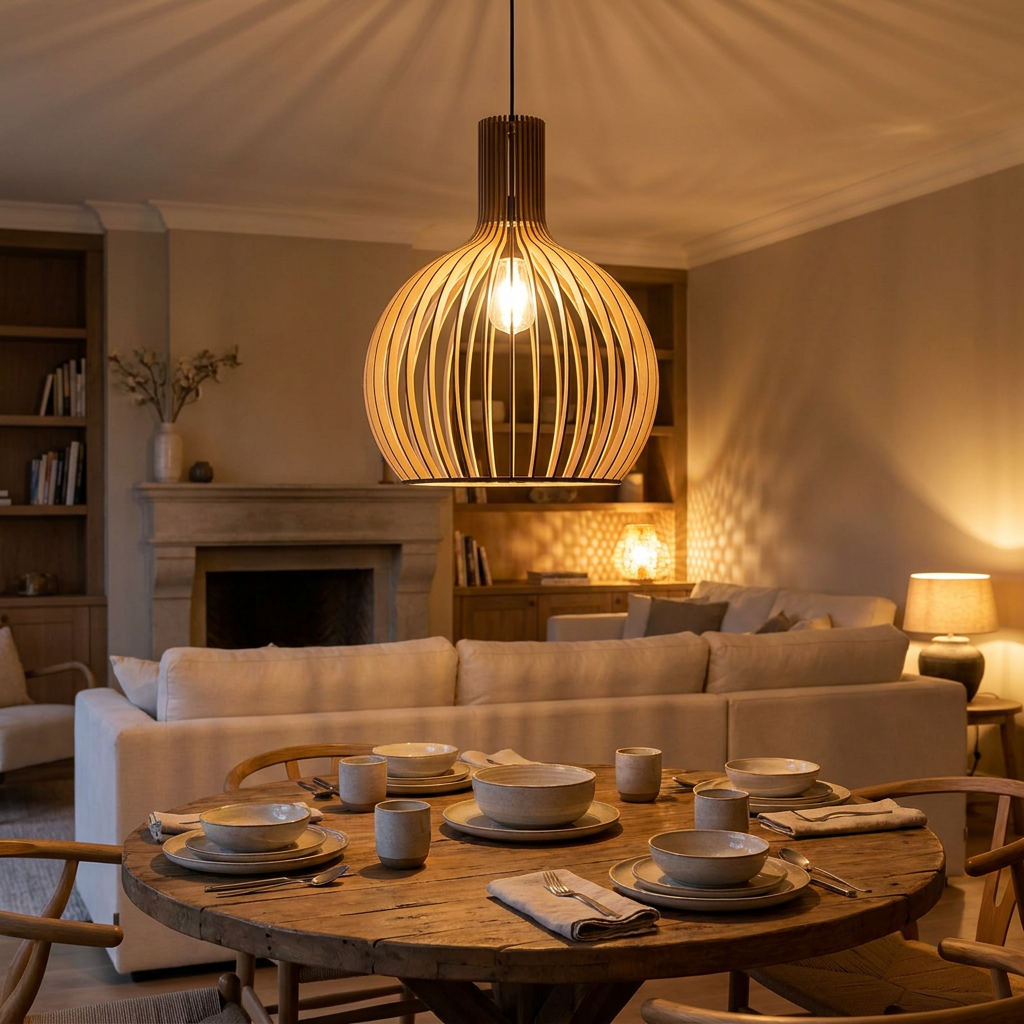 Celestial Radiance Nordic Pendant Light lifestyle image - Higgsfield lux20v1 - a15