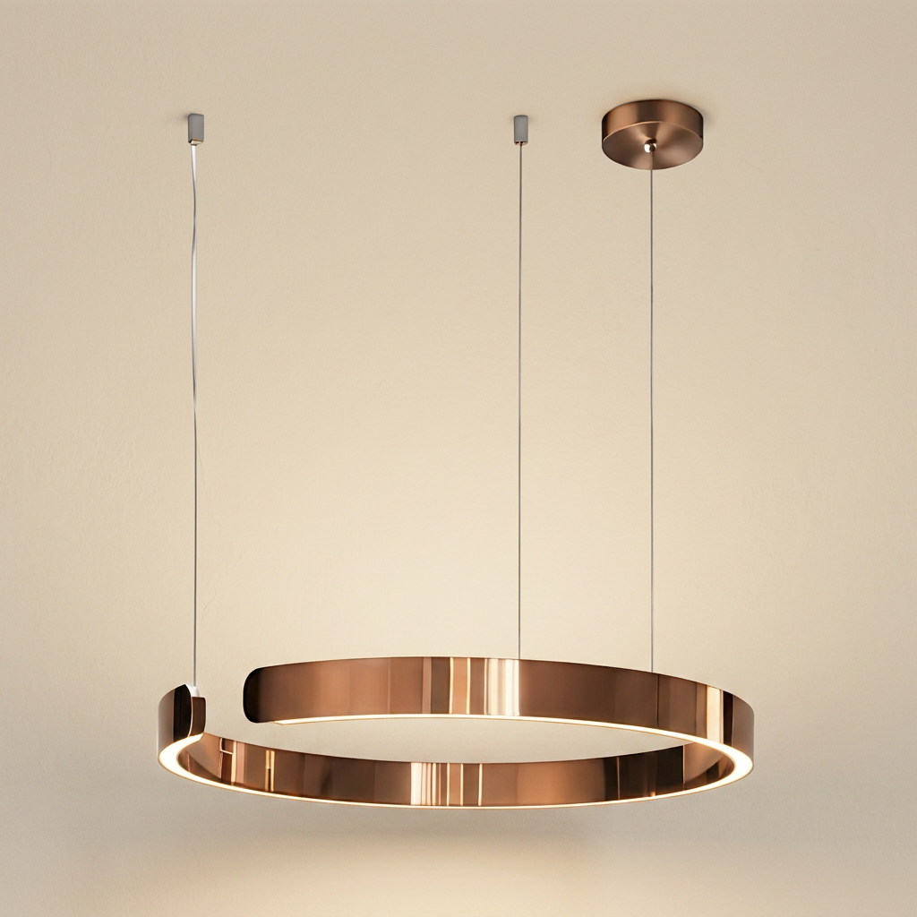 Circular Style Nordic Fused Aluminum Pendant Light lifestyle image - Higgsfield lux20v1 - a1