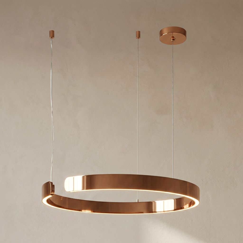 Circular Style Nordic Fused Aluminum Pendant Light lifestyle image - Higgsfield lux20v1 - a2