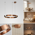 Circular Style Nordic Fused Aluminum Pendant Light lifestyle image - Higgsfield lux20v1 - a3