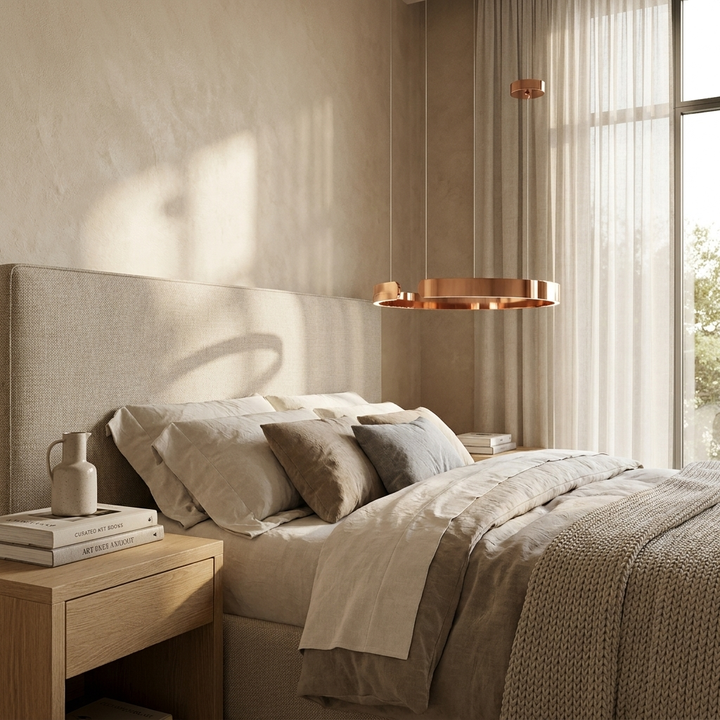 Circular Style Nordic Fused Aluminum Pendant Light lifestyle image - Higgsfield lux20v1 - a8