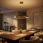 Circular Style Nordic Fused Aluminum Pendant Light lifestyle image - Higgsfield lux20v1 - a15