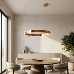 Circular Style Nordic Fused Aluminum Pendant Light lifestyle image - Higgsfield lux20v1 - a17