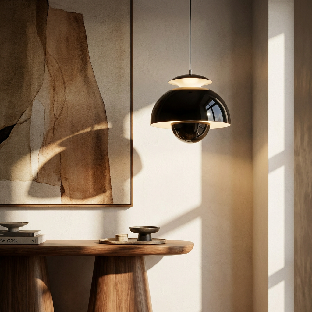 Radiance of the Bud Pendant Light lifestyle image - Higgsfield lux20v1 - a16