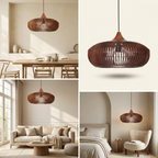 The Halo of Zen Japandi Wood Pendant Light lifestyle image - Higgsfield lux20v1 - hero