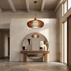 The Halo of Zen Japandi Wood Pendant Light lifestyle image - Higgsfield lux20v1 - a9