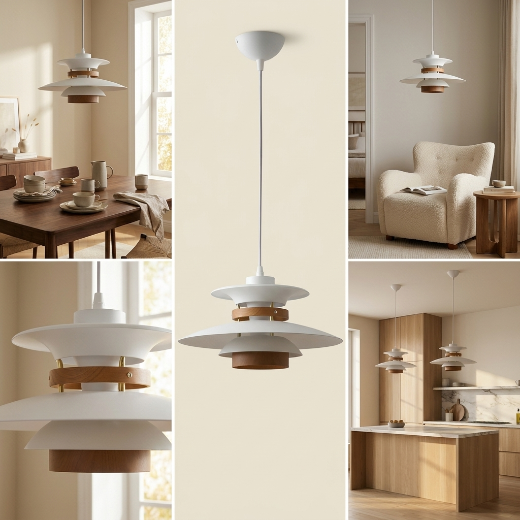 Aurora of Stillness Nordic Iron Pendant Light lifestyle image - Higgsfield lux20v1 - hero