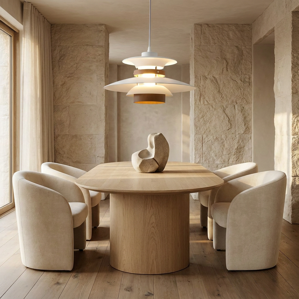 Aurora of Stillness Nordic Iron Pendant Light lifestyle image - Higgsfield lux20v1 - a7