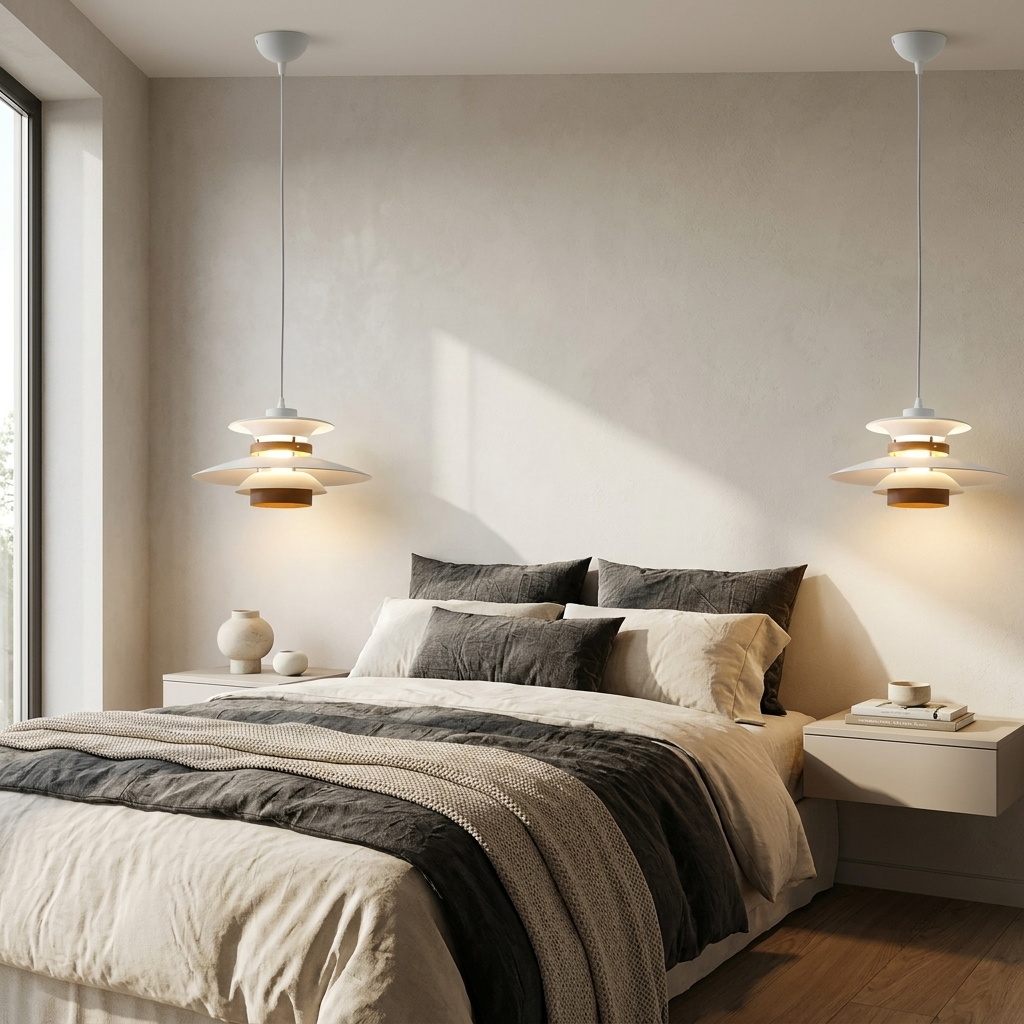 Aurora of Stillness Nordic Iron Pendant Light lifestyle image - Higgsfield lux20v1 - a8