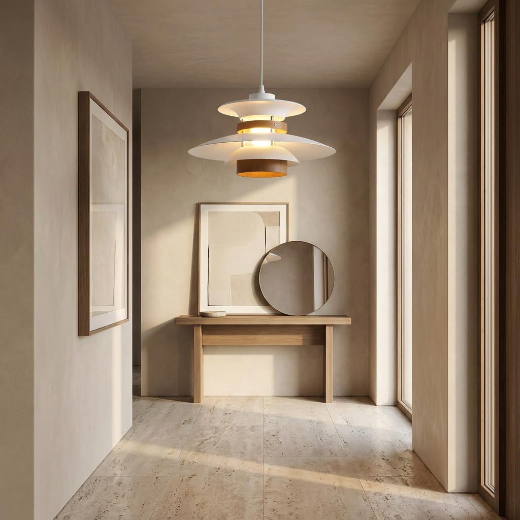 Aurora of Stillness Nordic Iron Pendant Light lifestyle image - Higgsfield lux20v1 - a9