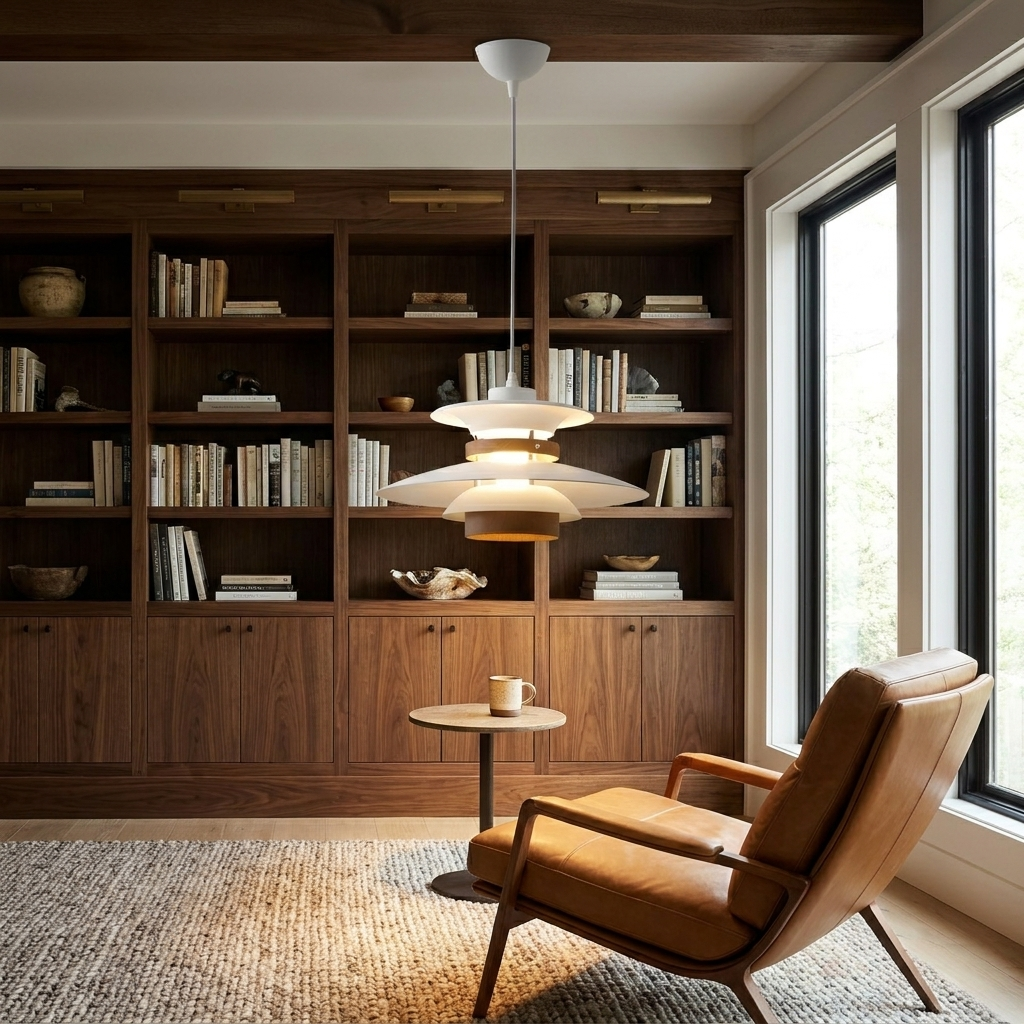 Aurora of Stillness Nordic Iron Pendant Light lifestyle image - Higgsfield lux20v1 - a13