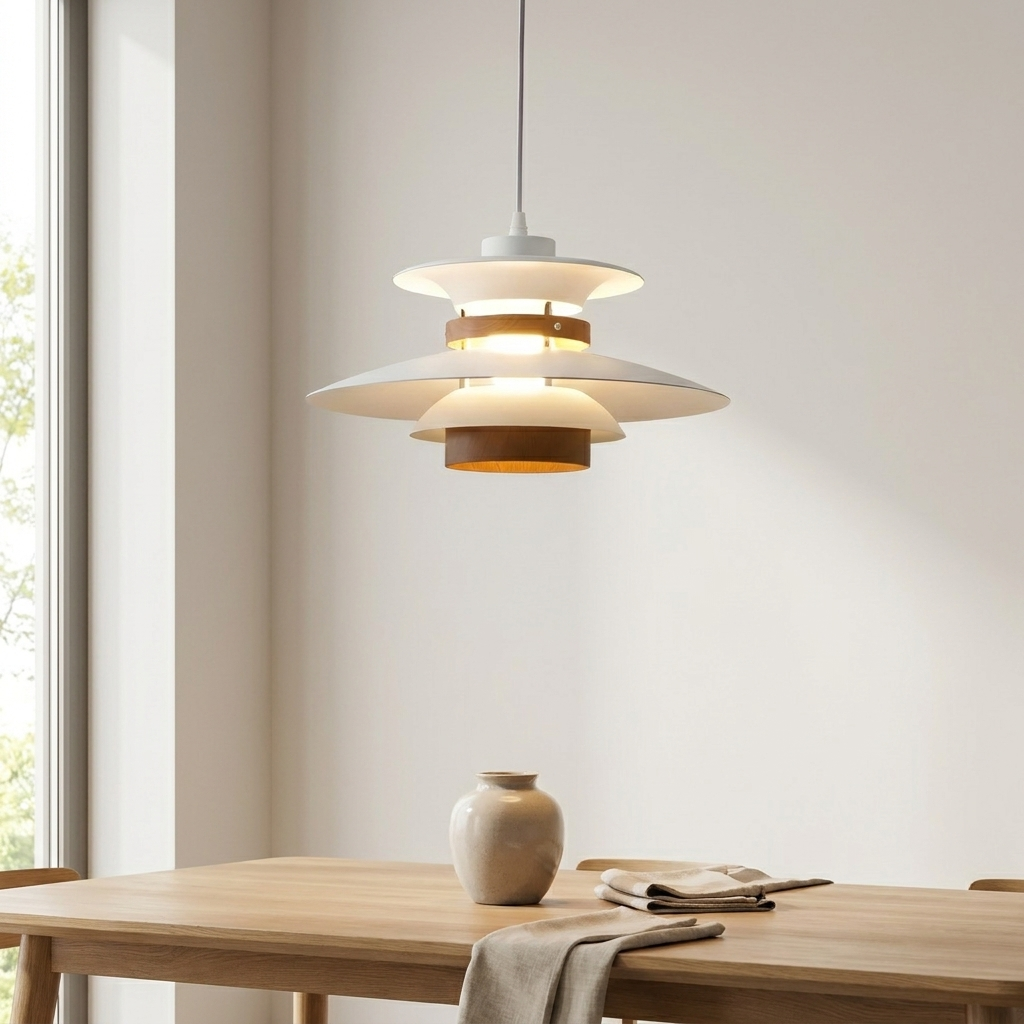 Aurora of Stillness Nordic Iron Pendant Light lifestyle image - Higgsfield lux20v1 - a17