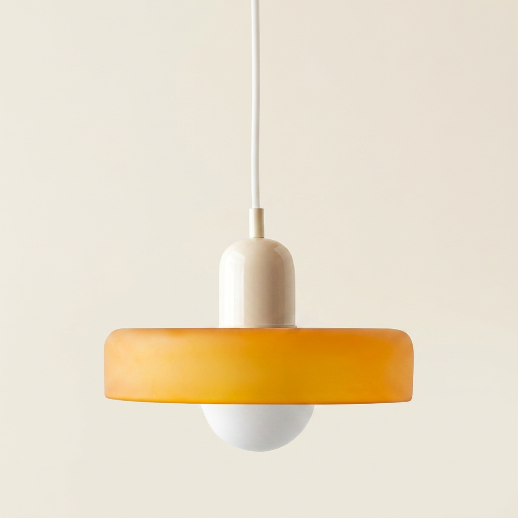 Luminous Halo Modern Glass Pendant Light lifestyle image - Higgsfield lux20v1 - a1
