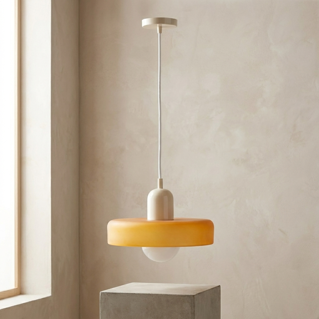 Luminous Halo Modern Glass Pendant Light lifestyle image - Higgsfield lux20v1 - a2